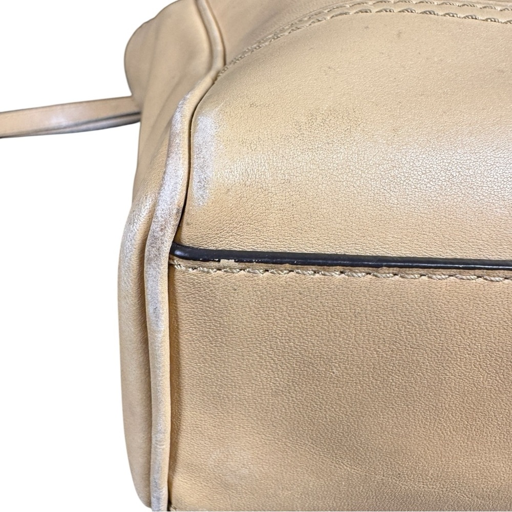 EUC Coach 2way Legacy Mini Tote Crossbody Beige Tan Leather Bag - Picture 9 of 16